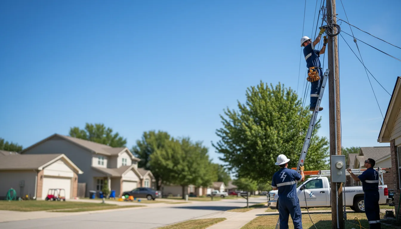 Residential electrician providing installation services in Sibley, LA